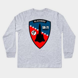 SR-71 Blackbird Habu Kids Long Sleeve T-Shirt